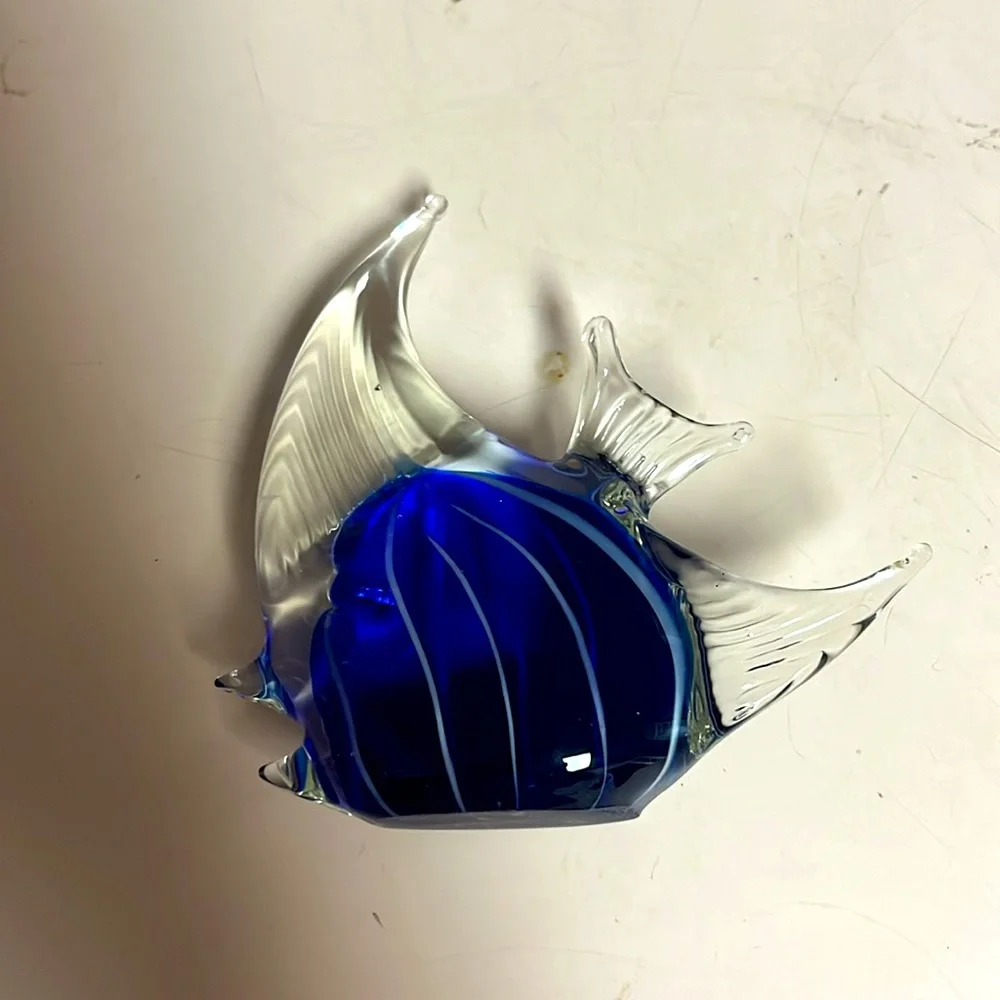 Blue Cobalt Fish Paperweight - Picture 13 of 13